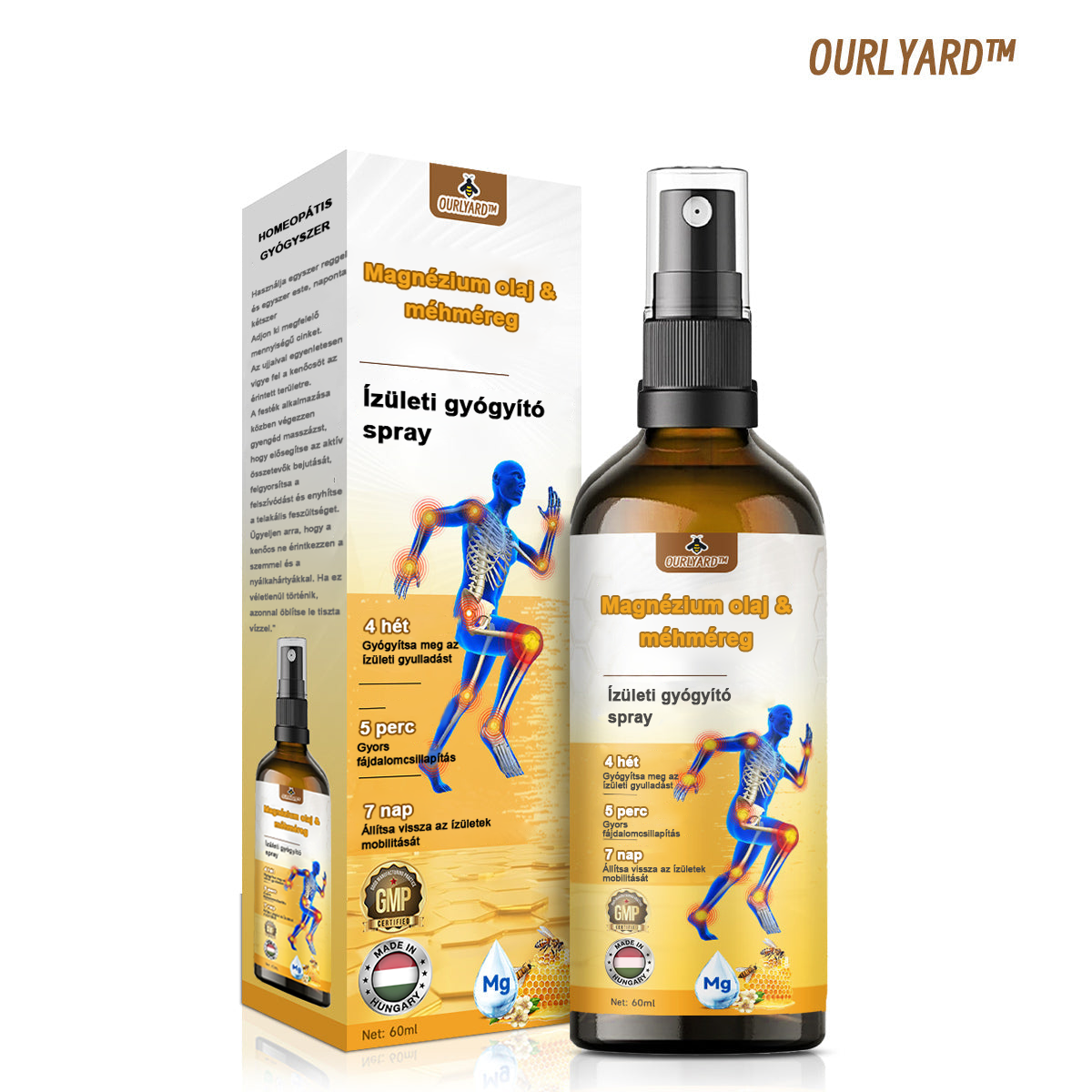 ✅✅Hivatalos Áruház: Ourlyard™ Magnézium Olaj és Méhméreg ízületjavító spray 👨‍⚕️ A Gyógyszerügyi Hivatal (OGYEI) jóváhagyásával